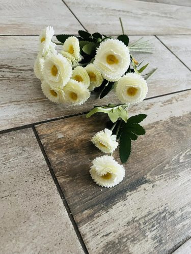 Szászorszép művirág – 32 cm -az ár szálra vonatkozik fehér