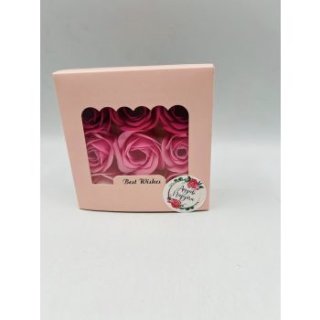   Különleges Illatos Szappanrózsa dísz dobozban-válaszható felirattal