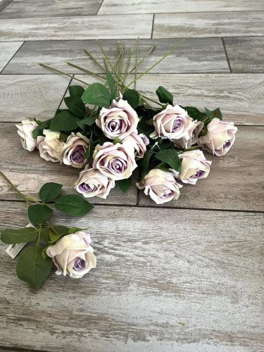 Rózsa szálas bársony élethű mű M52cm