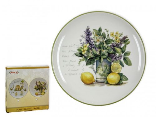  Kistányér virág+citrom 21cm 