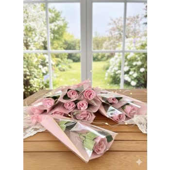 Szappanrózsa nőnapra díszcsomagolással 