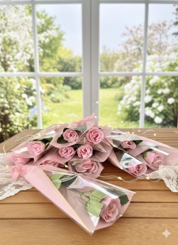 Szappanrózsa nőnapra díszcsomagolással 