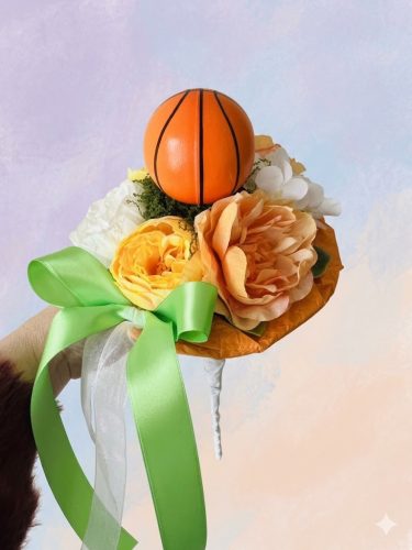 Kosárlabdás ballagási csokor – egyedi ajándék sportkedvelőknek
