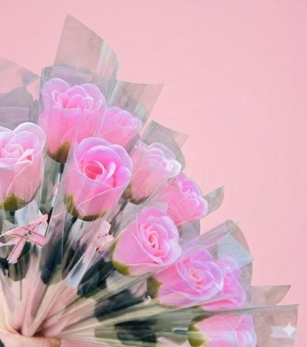  Szappanrózsa illatos  halványrózsaszín 32cm-az ár 1 db vonatkozik