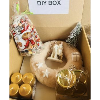DIY Adventi Csomag – bézs szőrme alapon BETLEHEM