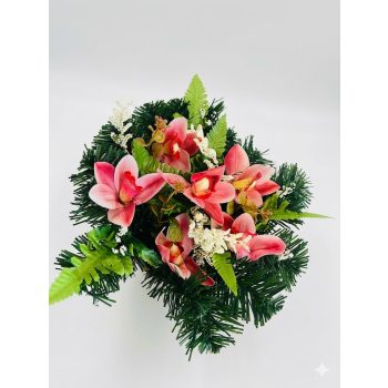 Orchideás nehezített sírtál rózsaszín