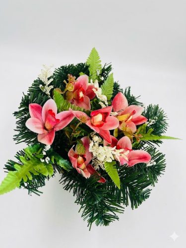 Orchideás nehezített sírtál rózsaszín