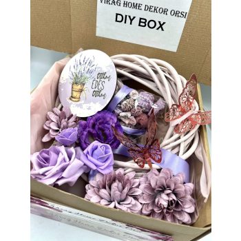 DIY lila alkotói csomag -művirágokkal DIY lila alkotói csomag -művirágokkal