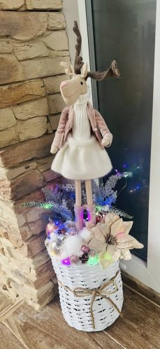 Vendégváró dekoráció kb. 70 cm – LED világítás, pasztell színek, hangulatos otthoni dekor  Fontos: Ez a vendégváró dekoráció mérete miatt nem rendelhető csomagautomatába, csak házhoz szállítással tudjuk kézbesíteni.