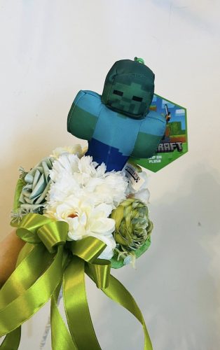 Minecraft figurás ballagási csokor – különleges ajándék fiúknak (1.) ovis ballagási csokor