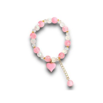 Karkötő rózsaszín szíves