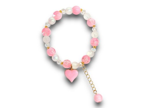 Karkötő rózsaszín szíves