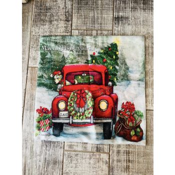 DÍSZPÁRNAHUZAT AUTÓS 43,5x43,5 CM