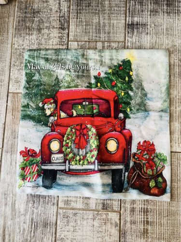 DÍSZPÁRNAHUZAT AUTÓS 43,5x43,5 CM