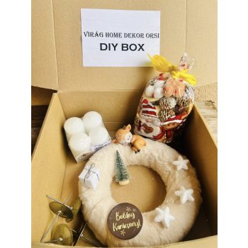   Bambi Karácsonyi DIY Box (20 cm-es koszorú) adventi 4  gyertyás