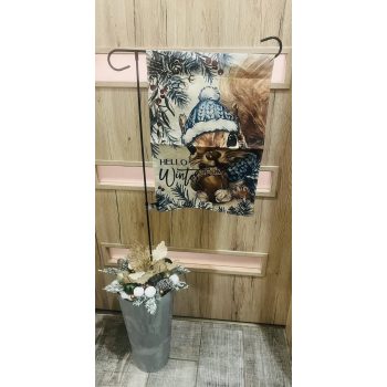   Ajtó mellé, a hangulatos fogadtatáshoz kaspós dekor -kaspó színe válaszható! Vendégváró téli dekoráció – „Hello Winter” ️