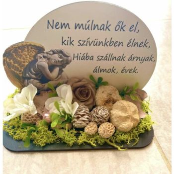   ️ Kegyeleti dísz – „Nem múlnak ők el” felirattal (16×11 cm)