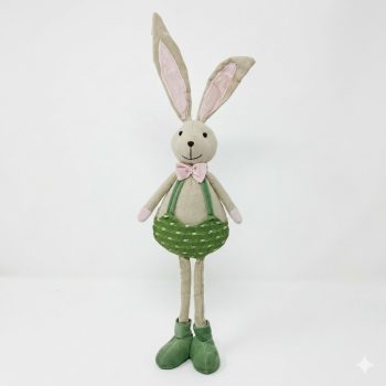   Álló nyuszi dekoráció – fiú figura (18 × 10 × 66 cm)