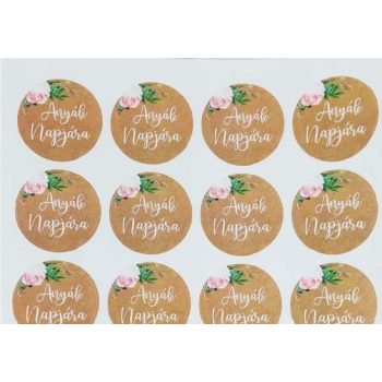 Matrica ív ANYÁK NAPJÁRA- VIRÁGKOSZORÚS 24DB/ A4 LAP