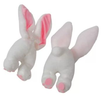 Nyuszi popsi füllel – textil dekoráció, 21 cm