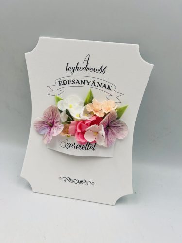 „A legkedvesebb édesanyának” virágos dísz